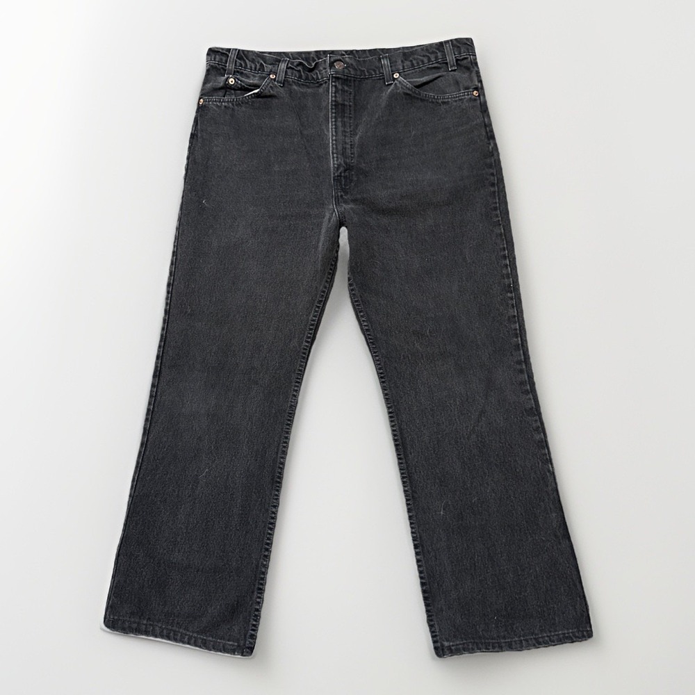 Vintage Levis 505 Jeans Mens 39x28 Black Straight Leg Orange Tab Made‎ USA 90s